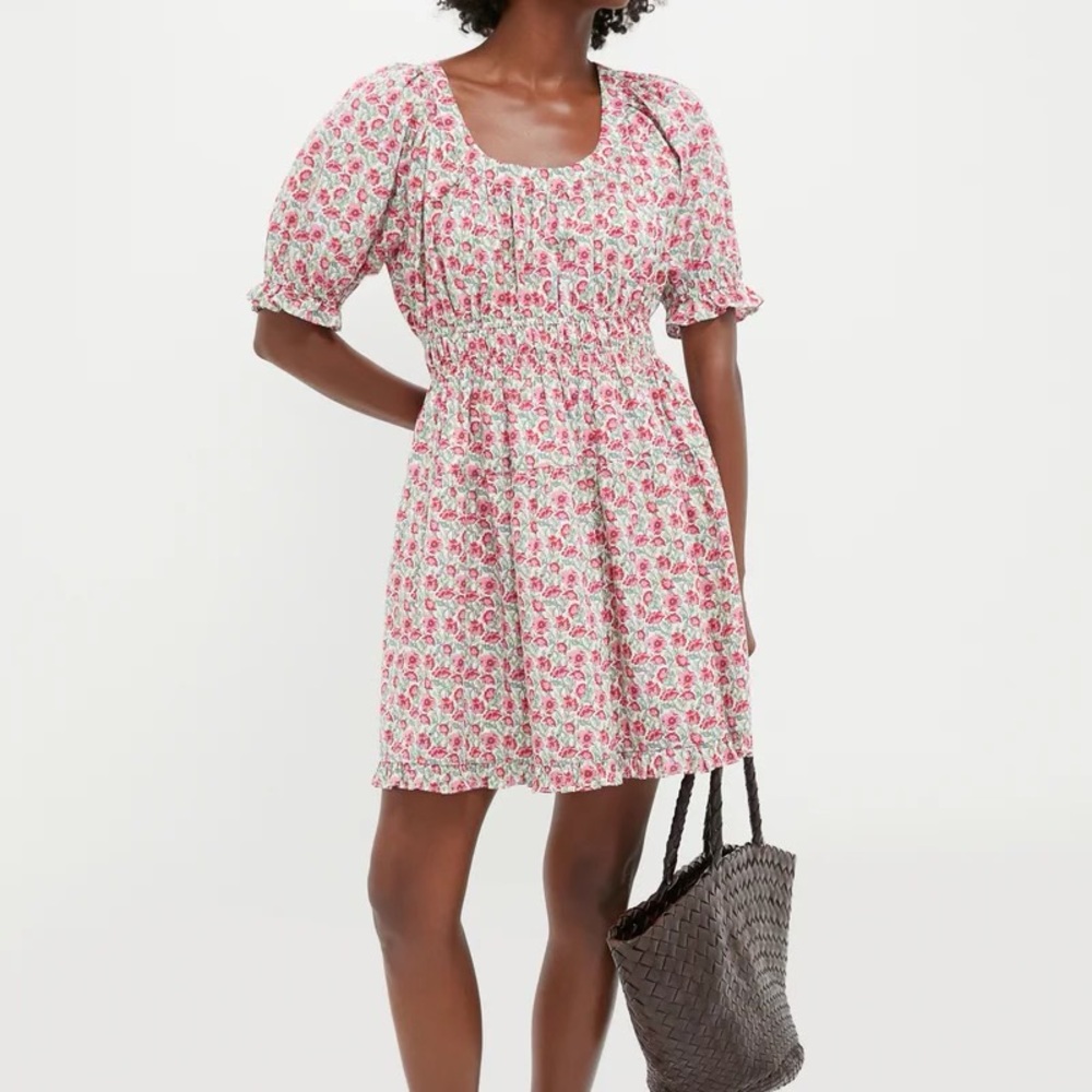 NWT Tuckernuck Hyacinth House Red Dahlia Floral Dorothy Mini Dress - M